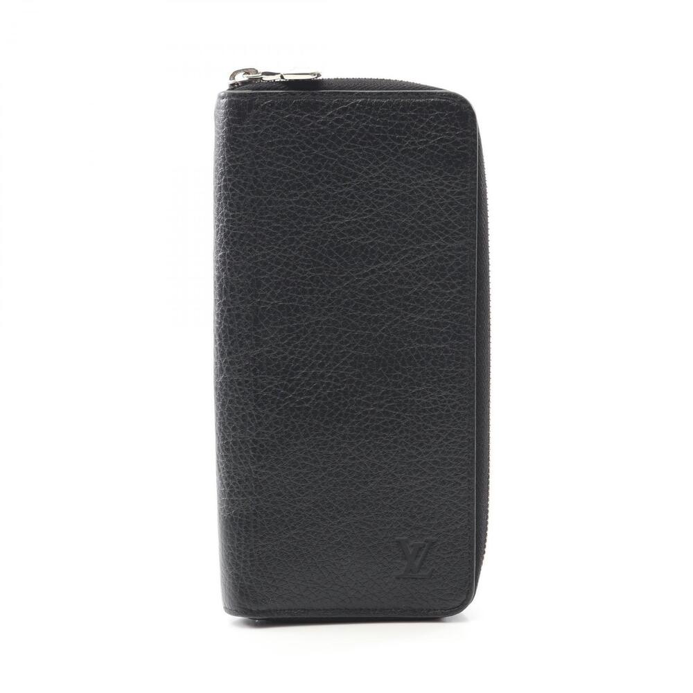 Louis Vuitton Zippy Wallet Vertical Round Long Leather Taurillon Black
